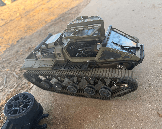 Rescue Mobile tracked inspection vehicle with its camera equipment